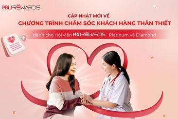 Thông báo cập nhật Chương trình Chăm sóc Khách hàng thân thiết PRURewards