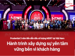 Prudential 3 năm liên tiếp dẫn đầu số lượng MDRT tại Việt Nam