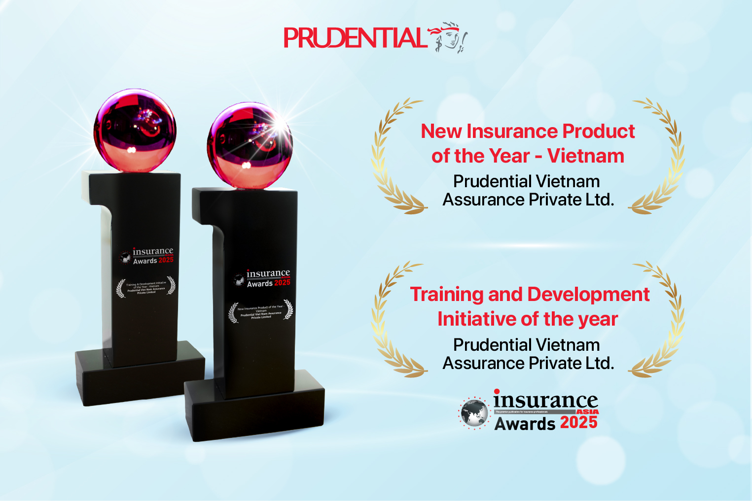 Prudential chinh phục loạt giải thưởng nổi bật nửa đầu năm 2025