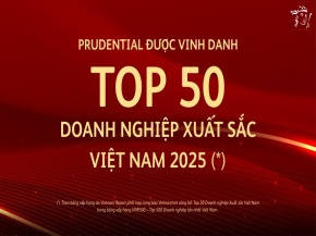 Prudential lần thứ 9 liên tiếp được vinh danh Top 100 Doanh nghiệp Phát triển bền vững tại Việt Nam