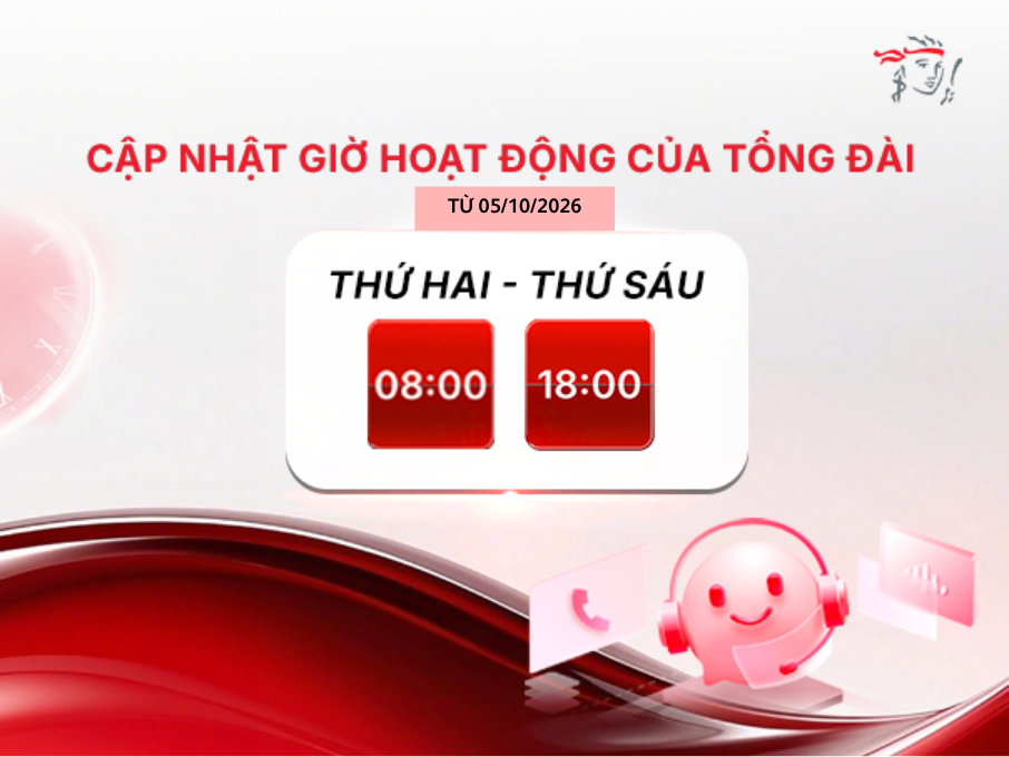 Thông Báo Điều Chỉnh Giờ Hoạt Động Tổng Đài