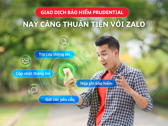Giao dịch bảo hiểm Prudential qua Zalo