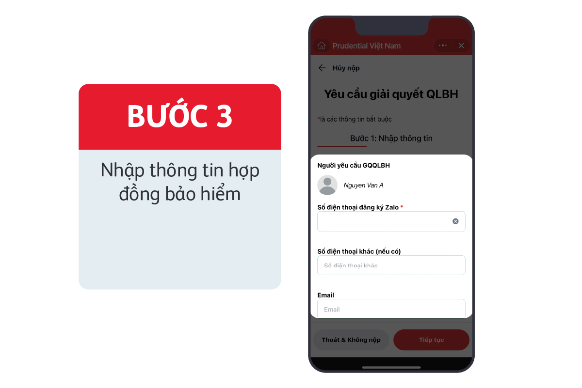 Ứng dụng Prudential Việt Nam trên Zalo 4