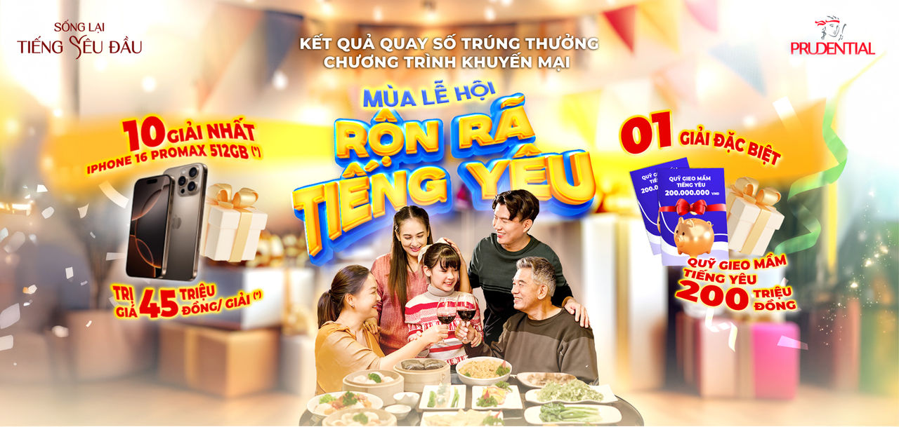 Kết quả quay số trúng thưởng Chương trình khuyến mại “Mùa Lễ Hội Rộn Rã Tiếng Yêu”